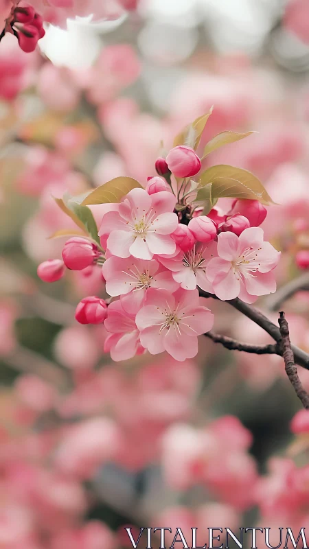 Spring's Gentle Bloom in Soft Pink Splendor.