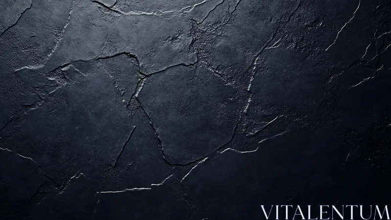 Dark cracked stone surface with rough textured pattern.