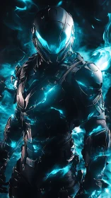 Neon-charged exosuit operative in volatile plasma corona.