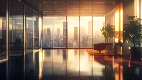 Golden Hour Views from a Sky-High Office.