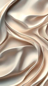Silk-like beige folds forming abstract fluid waves.