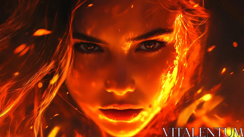 Incandescent Portrait with Thermal Energy Emissions.