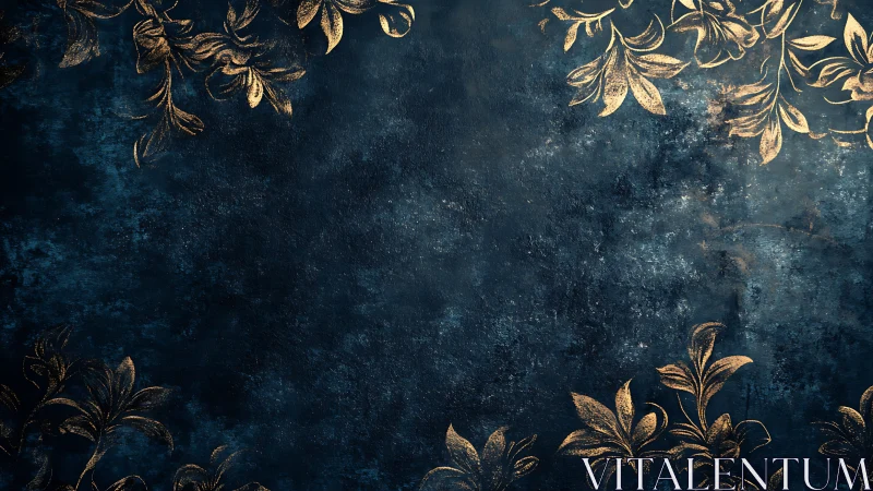 Midnight velvet backdrop crowned with gilded floral whispers.
