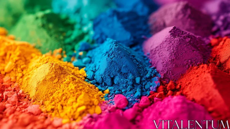 Colorful powder pyramids invite playful, creative exploration