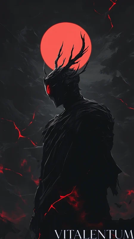 Bloodmoon revenant crowned in thorns of living shadow.