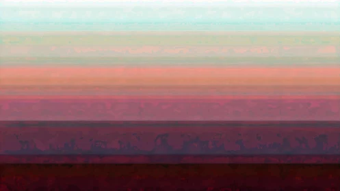 Horizontal color bands form layered abstract gradient field