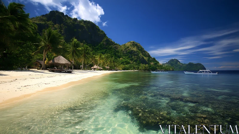 Emerald Waters Embrace: Tropical Paradise Awakens.