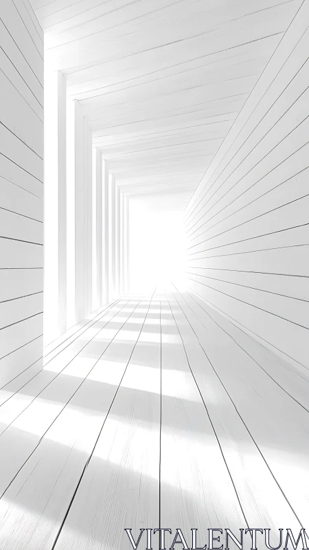 Receding Corridor Perspective: Geometric Vanishing Point Study