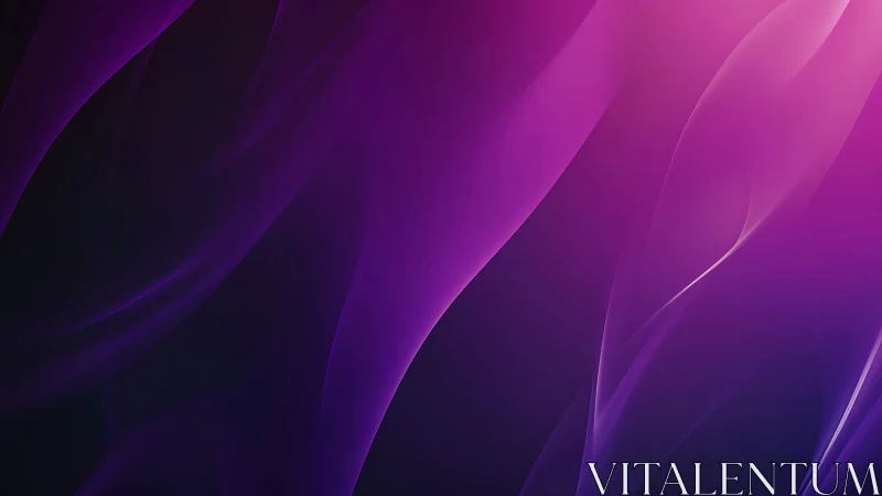 Gradient-lit translucent waves form layered magenta-violet field