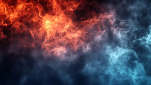 Dynamic Fluid Dynamics Visualization with Temperature Gradient Transition