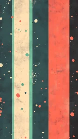 Retro stripes collide with playful paint splatter constellations.