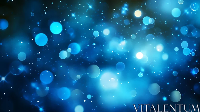 Blue night sparkles drifting through a dreamy cosmos.