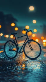 Midnight Rider: A Bicycle's Dance with Urban Twilight.