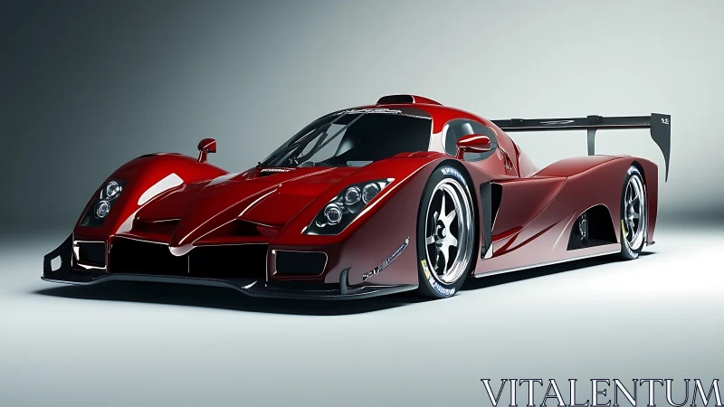 Crimson track beast poised for friendly high-speed thrills.