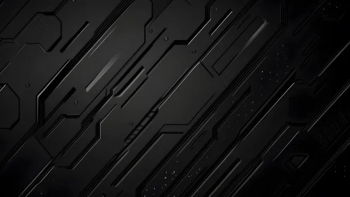 Futuristic black geometric tech background with sleek lines.