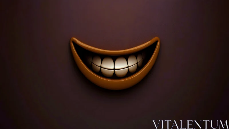 Digital rendering shows stylized mouth and teeth on dark field