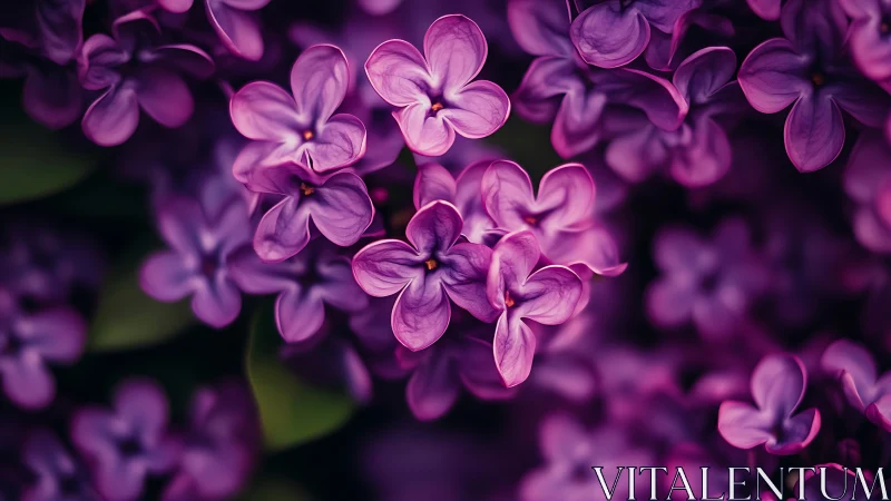 Radiant lilac blooms glow with ethereal beauty and charm