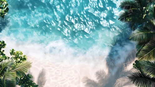 Tropical Coastal Waters with Palm Vegetation and Shallow Sand Bottom