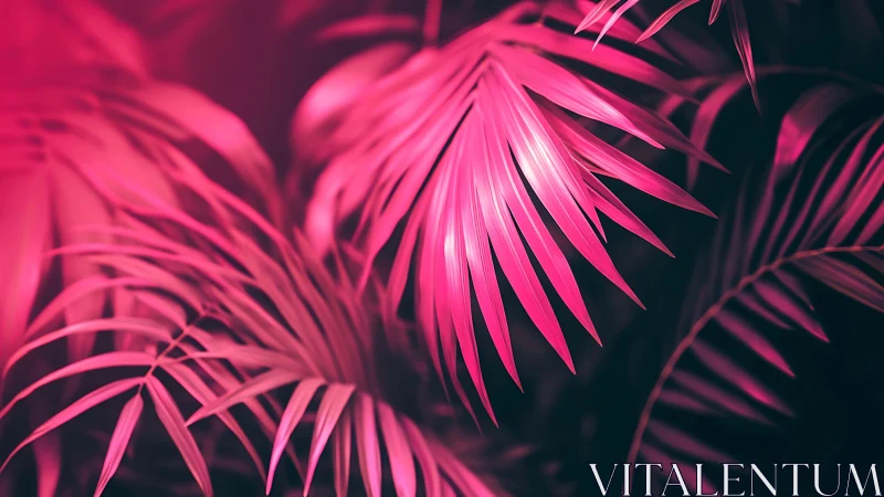 Neon jungle fronds glowing like gossip in the dark night.