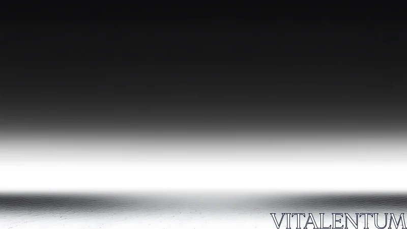 Monochrome gradient horizon divides luminous floor and void