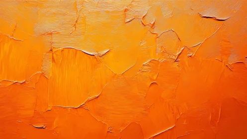Vibrant orange impasto texture radiates modern creative warmth
