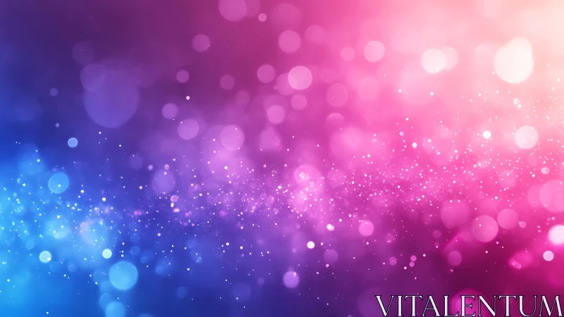 Vibrant Blue and Pink Bokeh Abstract Background with Sparkles.