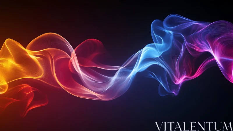 Chromatic ribbons quietly braid light into flowing music