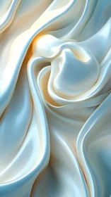 Specular satin topology with fluidic highlights and folds.