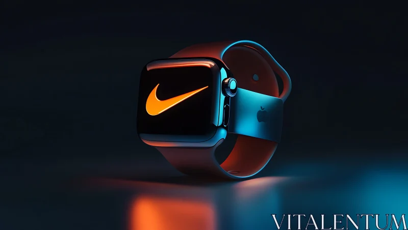 Neon sprint smartwatch glowing under midnight studio hush.
