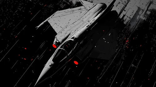 Nightstrike interceptor knifes through neon-scarred void skies.