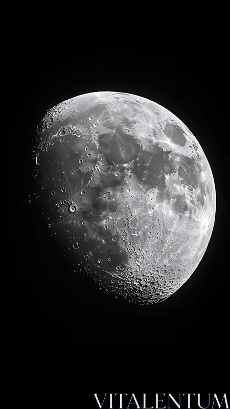 High-contrast lunar terminator reveals craters in crisp relief