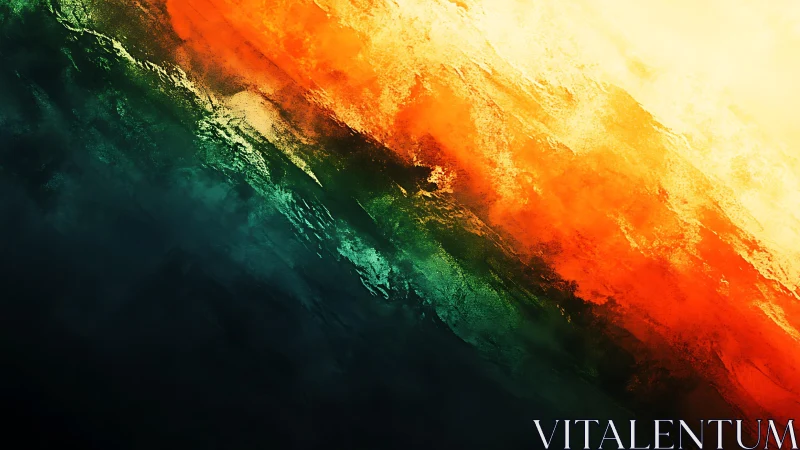 Vivid Abstract Diagonal Color Streaks in Warm and Cool Tones.