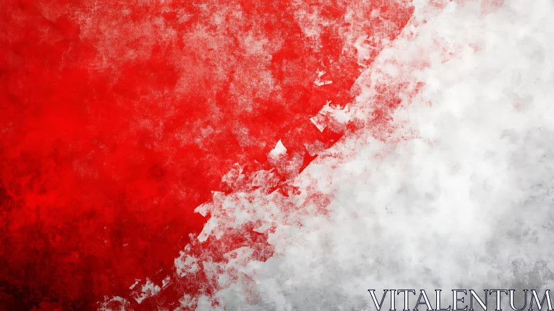 Abstract red and white textured background with grunge style finish.