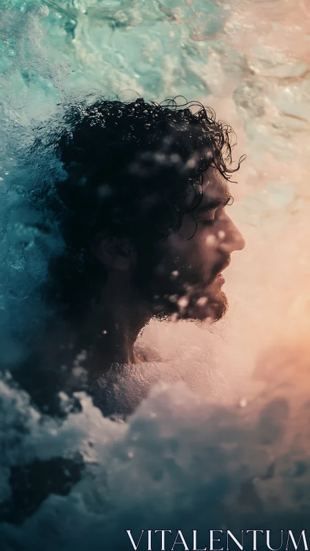 Quiet breath between waves in a swirling sea of light.