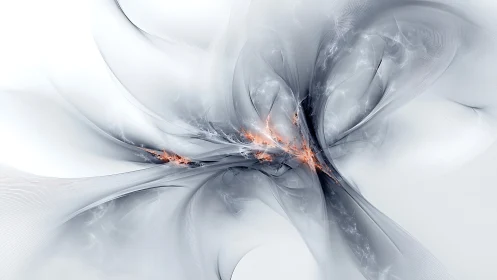 Ethereal fractal bloom with glowing ember core.