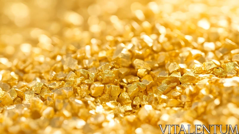 Gleaming gold nuggets glow in warm, radiant light.
