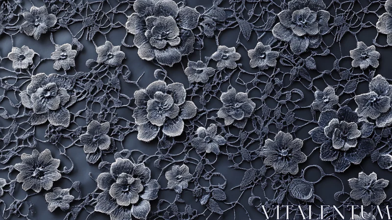 Delicate Frost-Kissed Blooms in Monochrome.