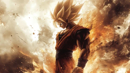 Fiery warrior sinks into stormlight while power ignites