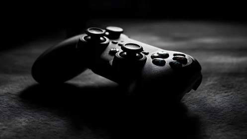 Dual Game Controllers in Monochromatic Studio Lighting.