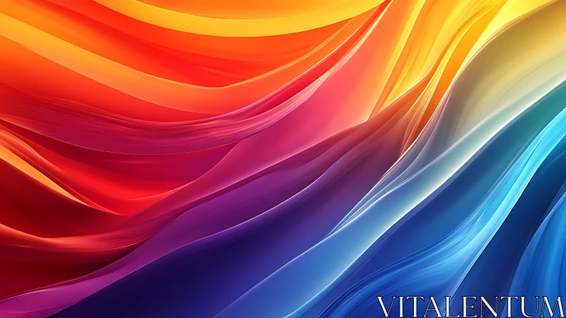 Colorful flowing gradient waves in abstract digital art.