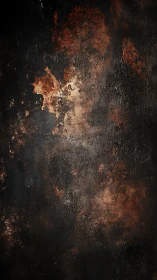 Weathered rusted surface glows softly with warm patina