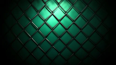 Emerald lattice glow on sleek geometric scales at dusk.