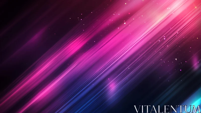 Vivid abstract neon light streaks with cosmic glow, digital art.