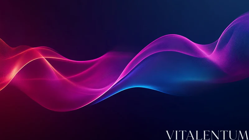 Neon gradient waveforms flowing across dark digital space.