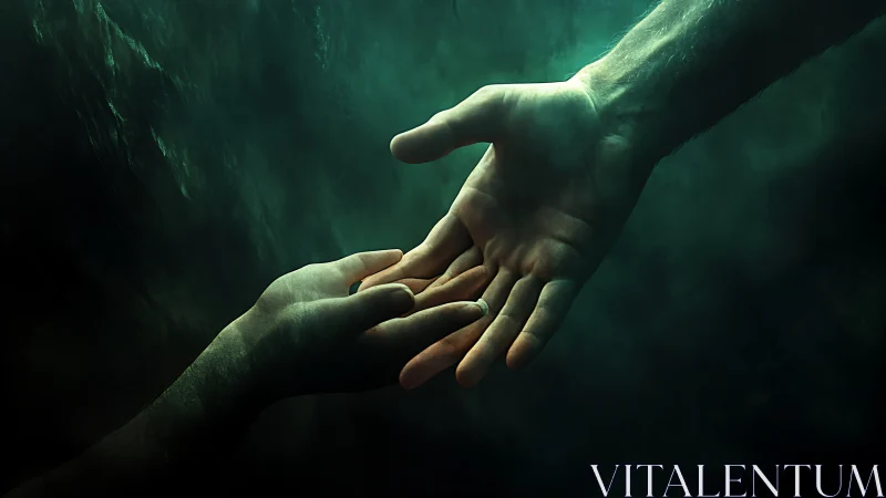 Reaching hands share a quiet moment of trust and rescue.