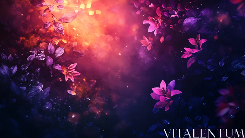 Volumetric Light Rendering with Chromatic Aberration through Dimensional Floral Geometry