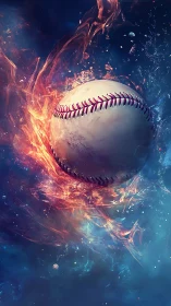 Cosmic fastball blazing through nebula sparks and stardust.