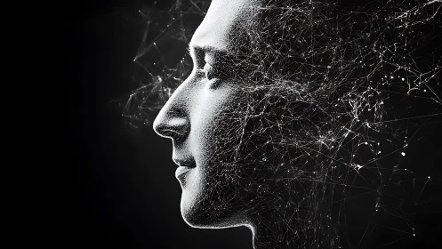 Neural network human profile constructed from luminous data nodes