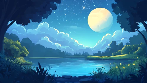 Moonlit Sanctuary Where Nocturnal Dreams Bloom Eternally