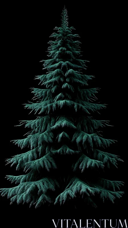 Midnight evergreen stands like a quiet forest cathedral.